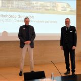 Polizeihauptkommissar Bastian Topheide, Landrat Sven-Georg Adenauer, Polizeidirektor Dirk Zeller