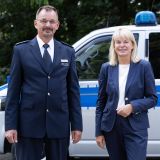 EPHK Martin Wilhelm, der neue Leiter der Polizeiwache Recklinghausen, und Polizeipräsidentin Friederike Zurhausen.