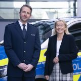 Polizeihauptkommissar Thorsten Padberg und Polizeipräsidentin Friederike Zurhausen.