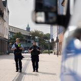 Gemeinsame Kontrollen von Polizei und Ordnungsamt auf dem Neumarkt in Recklinghausen Süd.