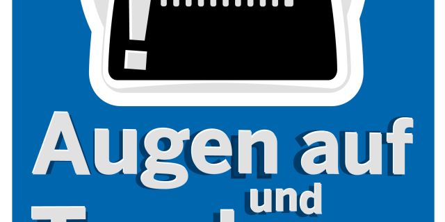 Augenauf und tasche zu Logo