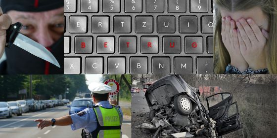 Symbolbild Kriminalitätsstatistik und Verkehrsunfallbericht